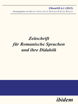 cover image of Zeitschrift für Romanische Sprachen und ihre Didaktik